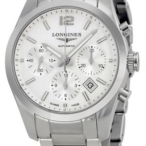 Longines Conquest L2.786.4.76.6 Kello Hopea / Teräs