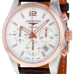 Longines Conquest L2.786.5.76.3 Kello Hopea / Nahka