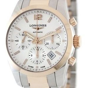 Longines Conquest L2.786.5.76.7 Kello Hopea / 18k Punakultaa