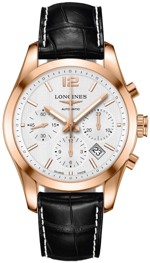 Longines Conquest L2.786.8.76.5 Kello Hopea / Nahka