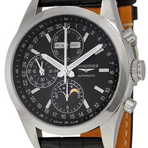 Longines Conquest L2.798.4.52.3 Kello Musta / Nahka