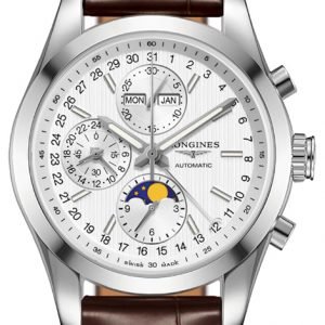 Longines Conquest L2.798.4.72.3 Kello Hopea / Nahka