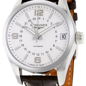 Longines Conquest L2.799.4.76.3 Kello Hopea / Nahka