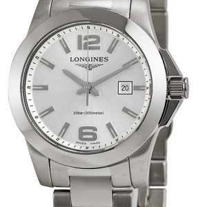 Longines Conquest L3.376.4.76.6 Kello Hopea / Teräs