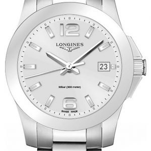 Longines Conquest L3.377.4.76.6 Kello Hopea / Teräs