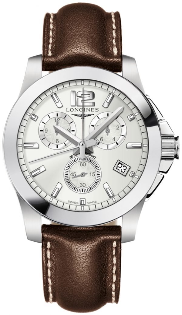 Longines Conquest L3.660.4.76.4 Kello Hopea / Nahka