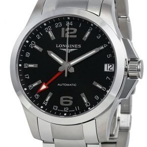 Longines Conquest L3.687.4.56.6 Kello Musta / Teräs