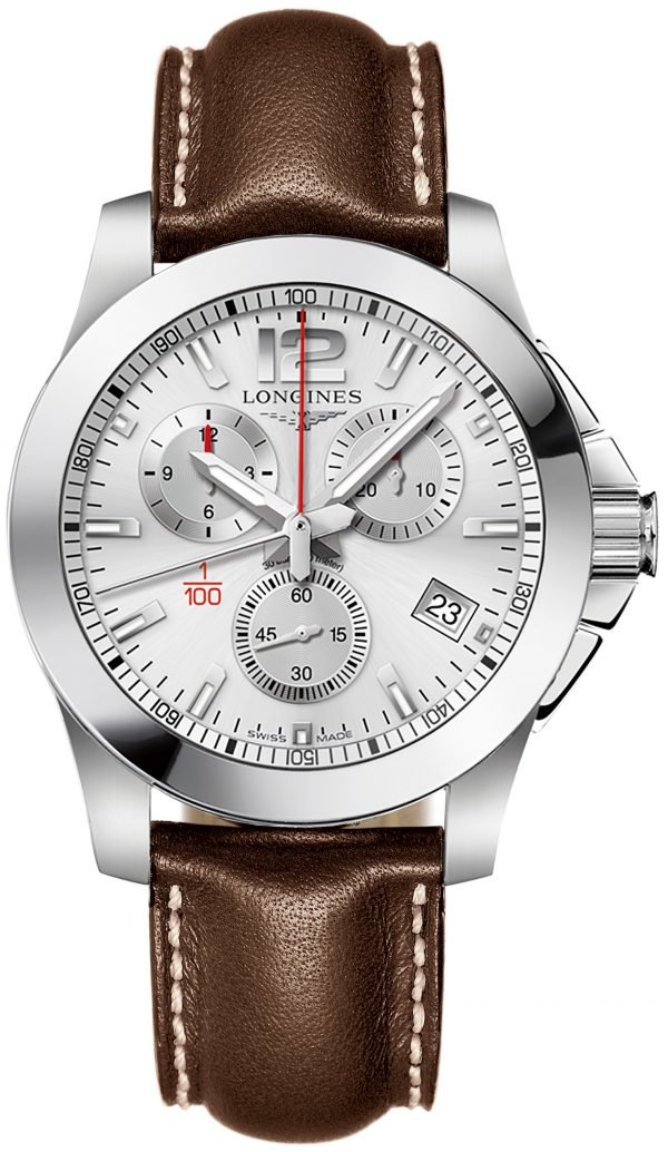 Longines Conquest L3.700.4.76.4 Kello Hopea / Nahka