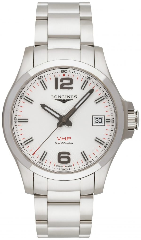 Longines Conquest L3.716.4.76.6 Kello Hopea / Teräs