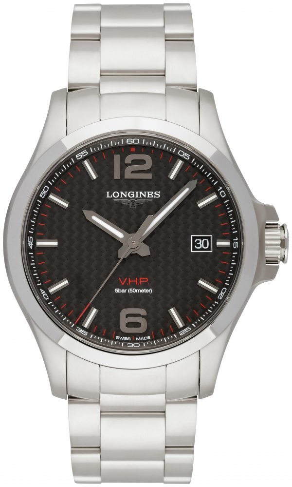 Longines Conquest L3.726.4.66.6 Kello Musta / Teräs