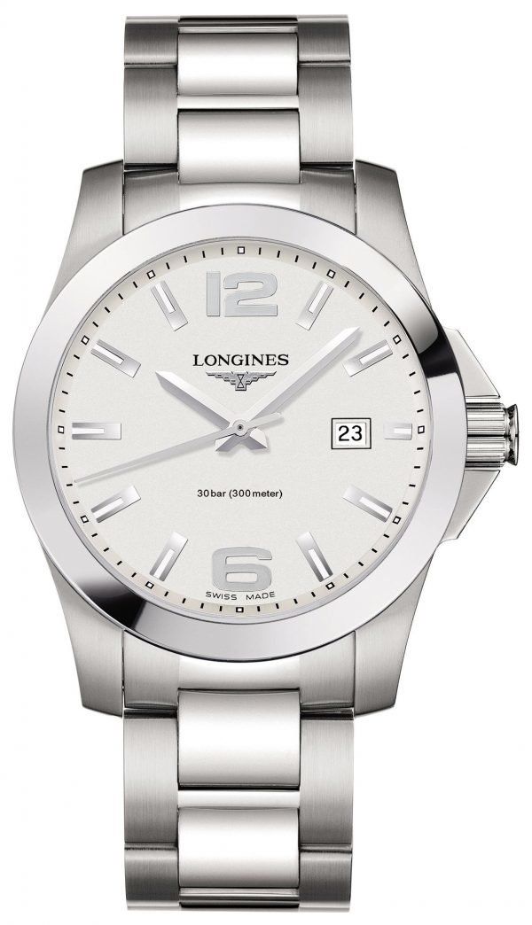 Longines Conquest L3.759.4.76.6 Kello Hopea / Teräs