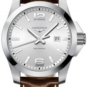 Longines Conquest L3.760.4.76.5 Kello Hopea / Nahka