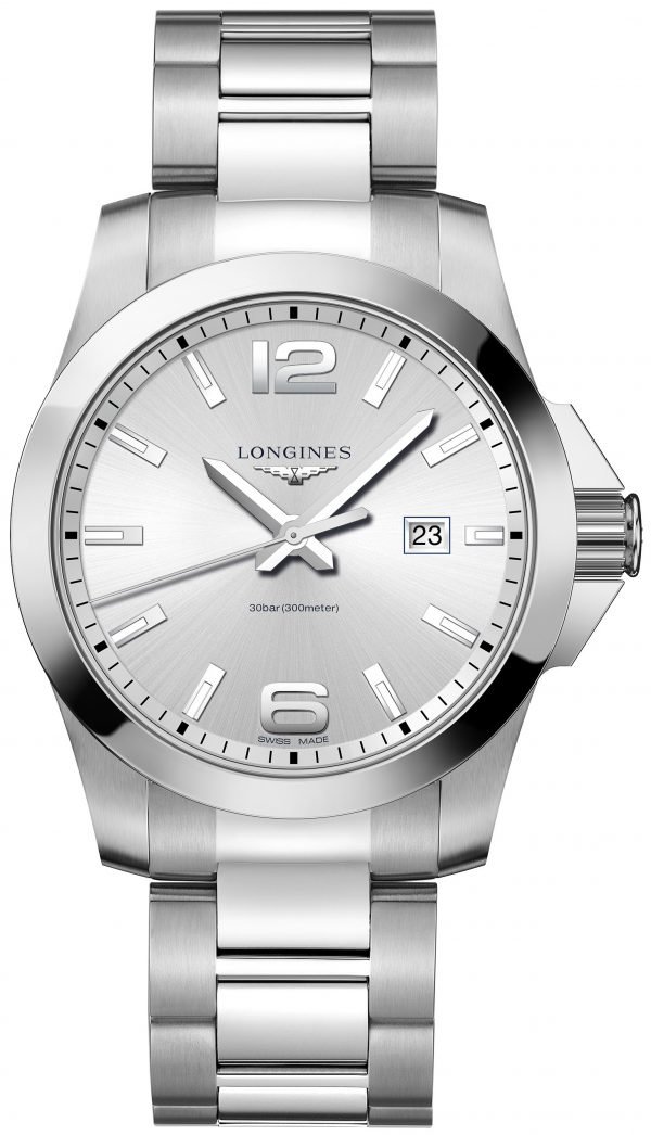 Longines Conquest L3.760.4.76.6 Kello Hopea / Teräs