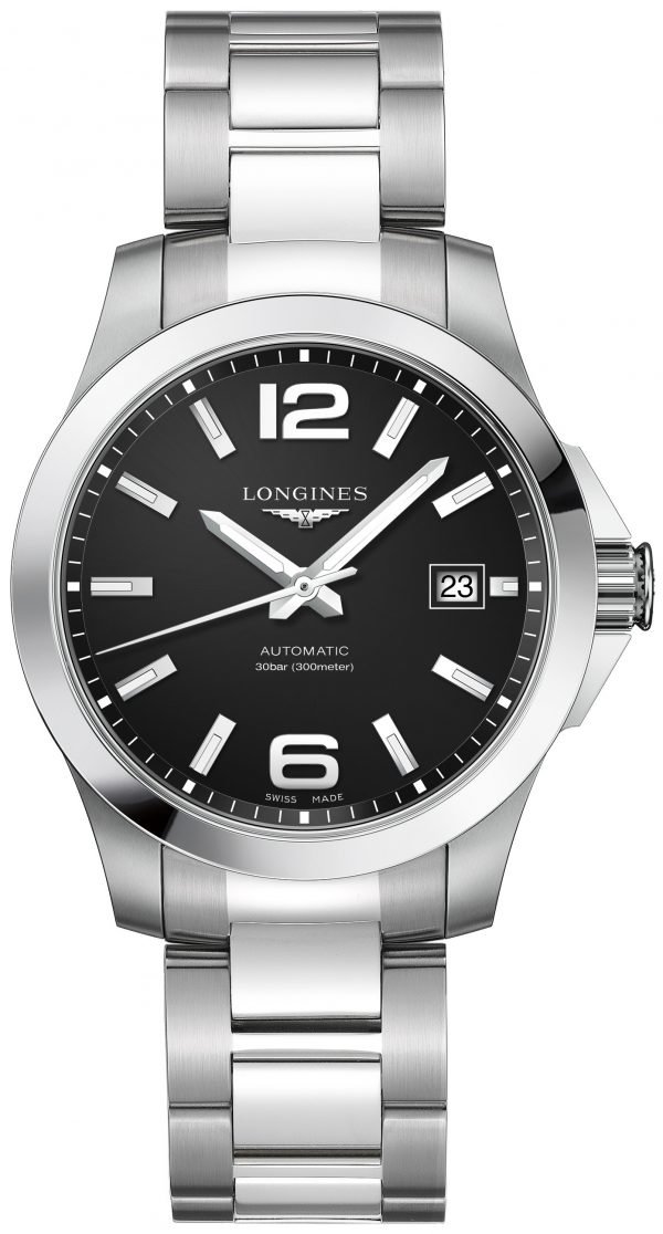 Longines Conquest L3.776.4.58.6 Kello Musta / Teräs