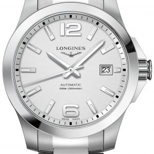 Longines Conquest L3.776.4.76.6 Kello Hopea / Teräs