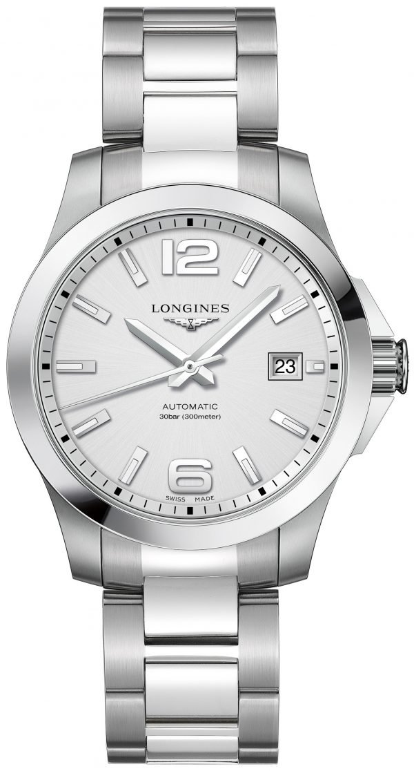 Longines Conquest L3.776.4.76.6 Kello Hopea / Teräs