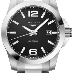 Longines Conquest L3.777.4.58.6 Kello Musta / Teräs