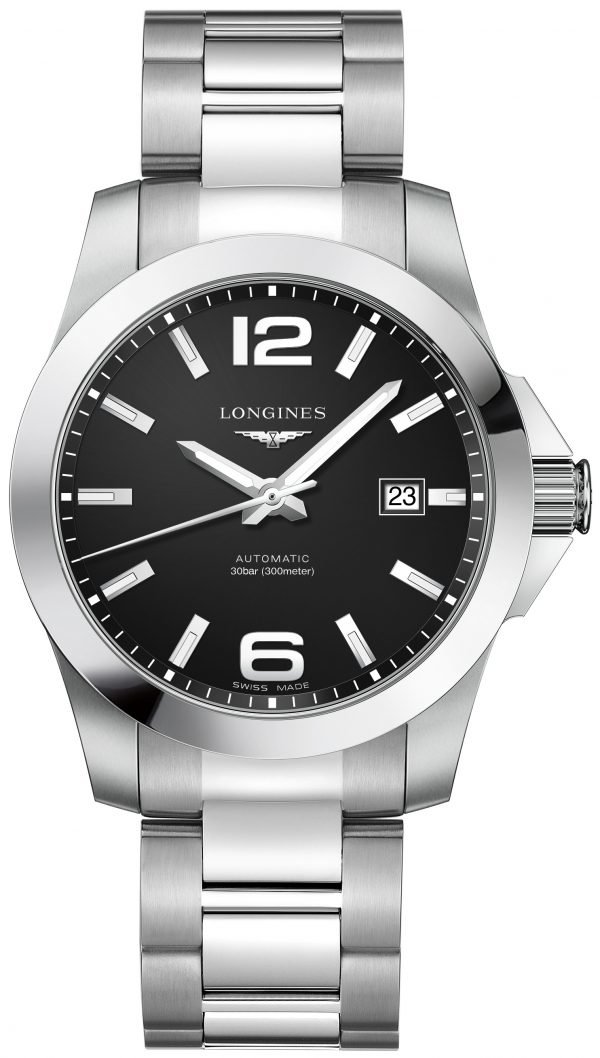 Longines Conquest L3.777.4.58.6 Kello Musta / Teräs