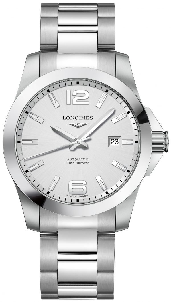 Longines Conquest L3.777.4.76.6 Kello Hopea / Teräs