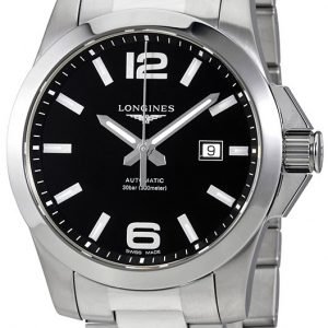 Longines Conquest L3.778.4.58.6 Kello Musta / Teräs