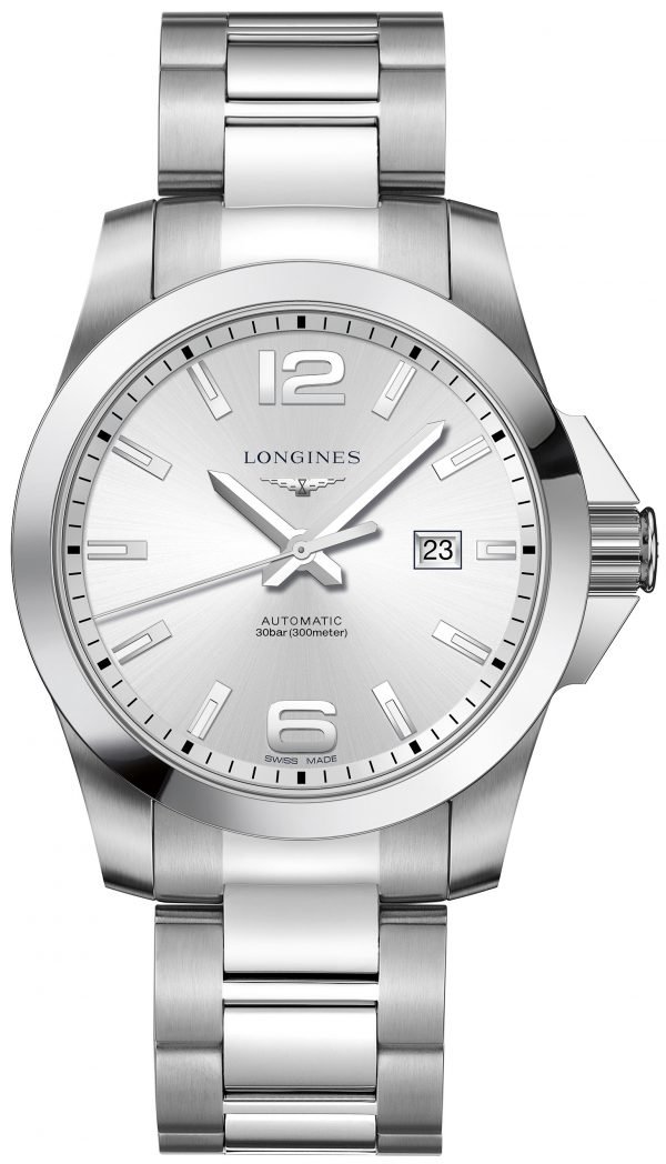 Longines Conquest L3.778.4.76.6 Kello Hopea / Teräs