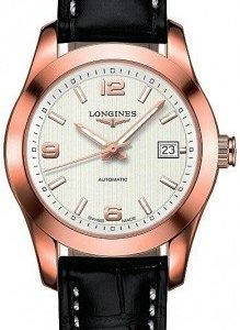 Longines Conquest Ladies L2.285.8.76.3 Kello Hopea / Nahka