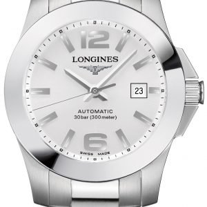 Longines Conquest Ladies L3.276.4.76.6 Kello Hopea / Teräs