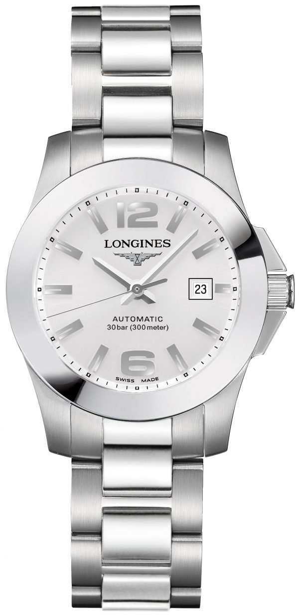 Longines Conquest Ladies L3.276.4.76.6 Kello Hopea / Teräs