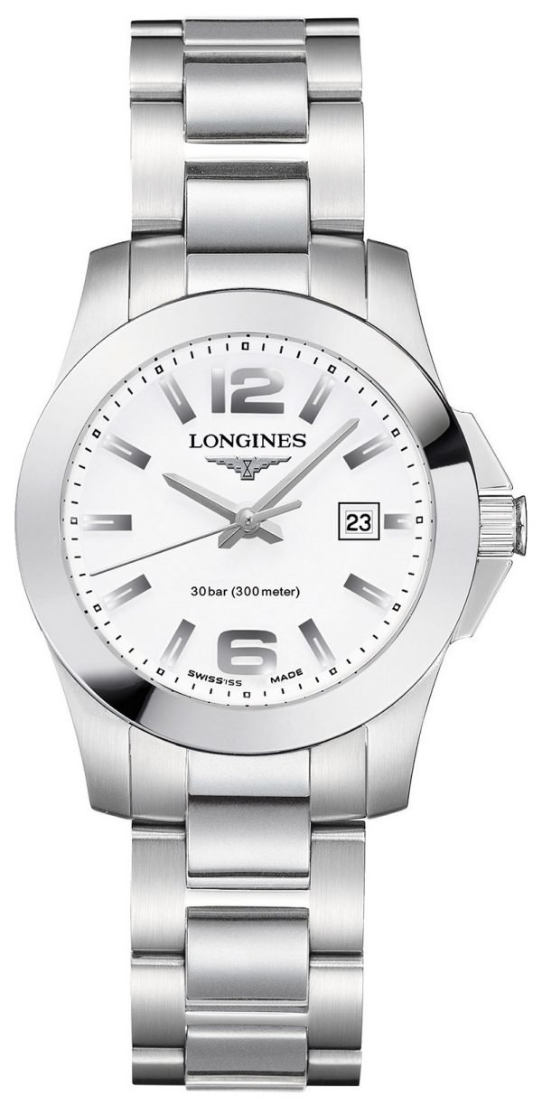 Longines Conquest Ladies L3.277.4.16.6 Kello Valkoinen / Teräs