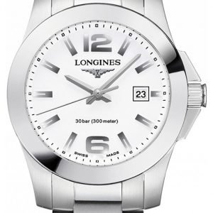 Longines Conquest Ladies L3.277.4.76.6 Kello Hopea / Teräs