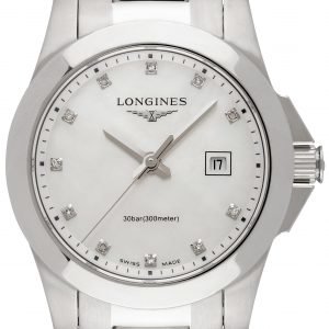 Longines Conquest Ladies L3.277.4.87.6 Kello Valkoinen / Teräs