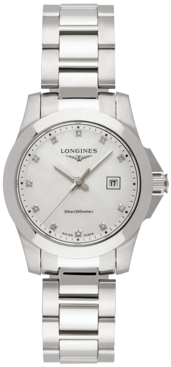 Longines Conquest Ladies L3.277.4.87.6 Kello Valkoinen / Teräs