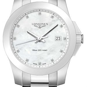 Longines Conquest Ladies L3.377.4.87.6 Kello Valkoinen / Teräs