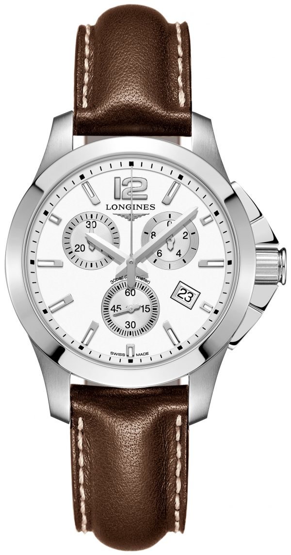 Longines Conquest Ladies L3.379.4.16.5 Kello Valkoinen / Nahka