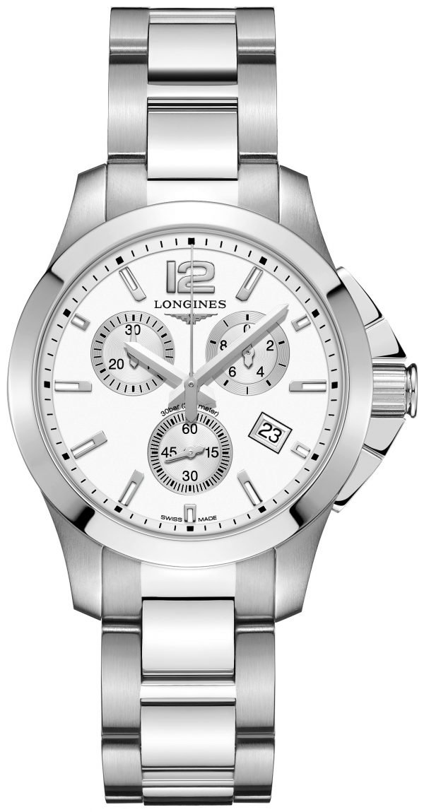 Longines Conquest Ladies L3.379.4.16.6 Kello Valkoinen / Teräs