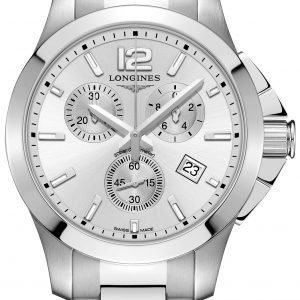 Longines Conquest Ladies L3.379.4.76.6 Kello Hopea / Teräs