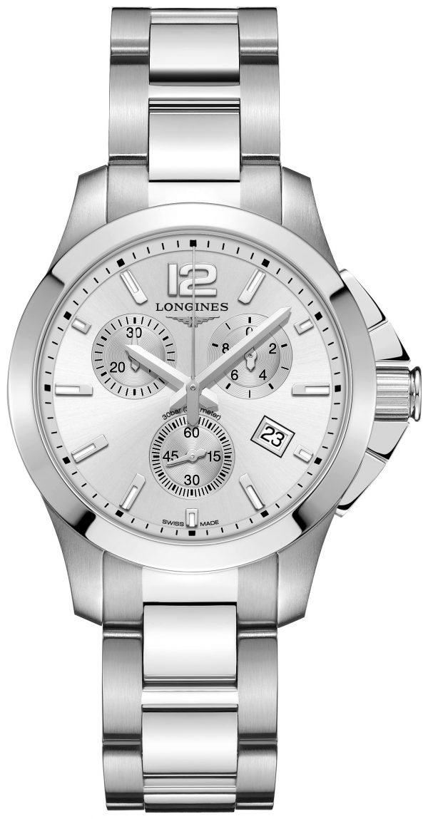 Longines Conquest Ladies L3.379.4.76.6 Kello Hopea / Teräs