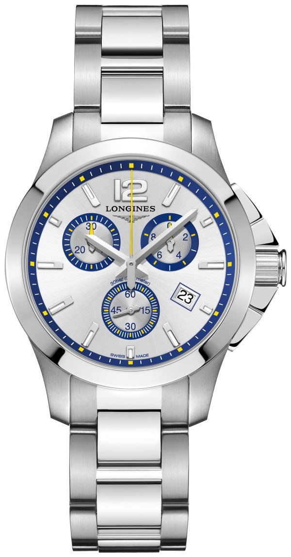 Longines Conquest Ladies L3.379.4.78.6 Kello Hopea / Teräs