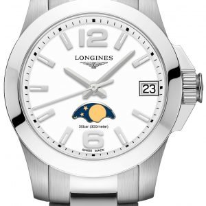 Longines Conquest Ladies L3.380.4.16.6 Kello Valkoinen / Teräs