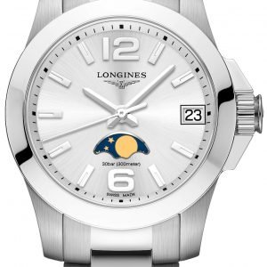 Longines Conquest Ladies L3.380.4.76.6 Kello Hopea / Teräs