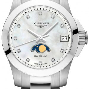 Longines Conquest Ladies L3.380.4.87.6 Kello Valkoinen / Teräs