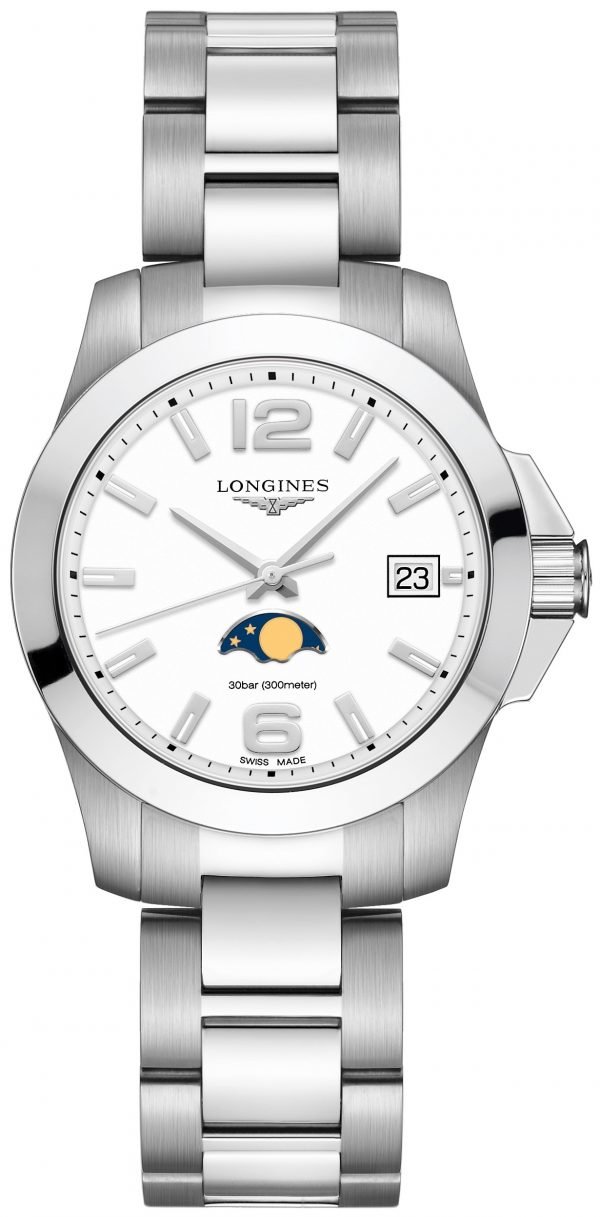 Longines Conquest Ladies L3.381.4.16.6 Kello Valkoinen / Teräs