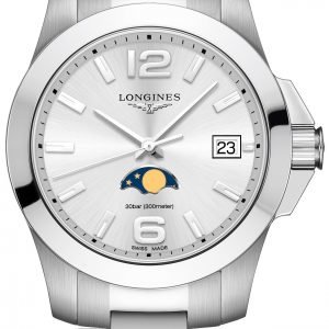 Longines Conquest Ladies L3.381.4.76.6 Kello Hopea / Teräs