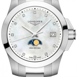 Longines Conquest Ladies L3.381.4.87.6 Kello Valkoinen / Teräs