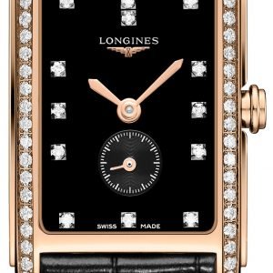 Longines Dolcevita L5.255.9.57.0 Kello Musta / Nahka