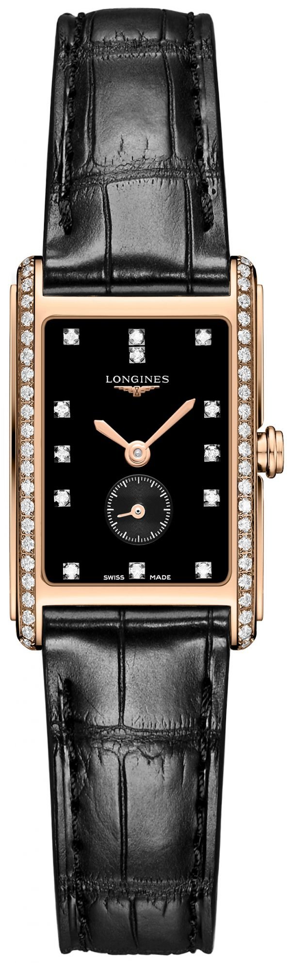 Longines Dolcevita L5.255.9.57.0 Kello Musta / Nahka