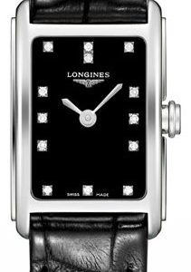 Longines Dolcevita L5.258.4.57.0 Kello Musta / Nahka