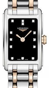 Longines Dolcevita L5.258.5.57.7 Kello Musta / 18k Punakultaa