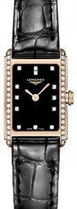 Longines Dolcevita L5.258.9.57.0 Kello Musta / Nahka