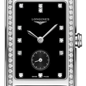 Longines Dolcevita L5.512.0.57.0 Kello Musta / Nahka